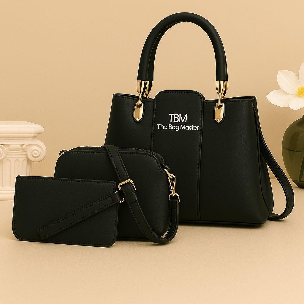 Girl's Rexine Plain Hand Bag