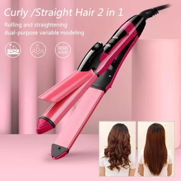 2 In 1 Nova Hair Straightener And Hair Curler Quick