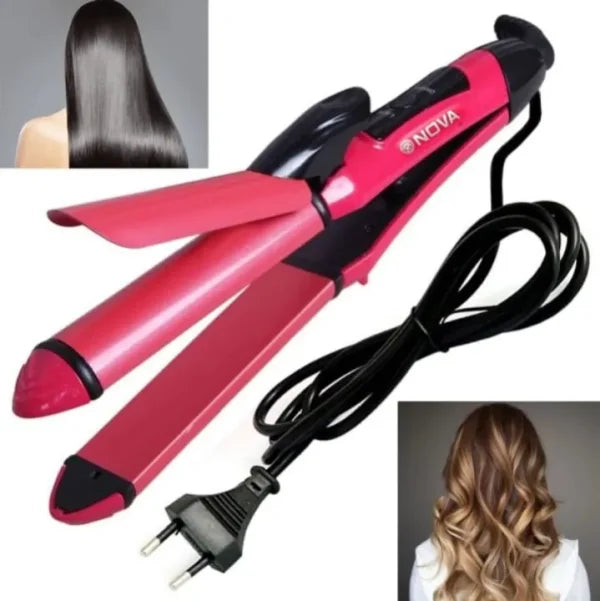 2 In 1 Nova Hair Straightener And Hair Curler Quick