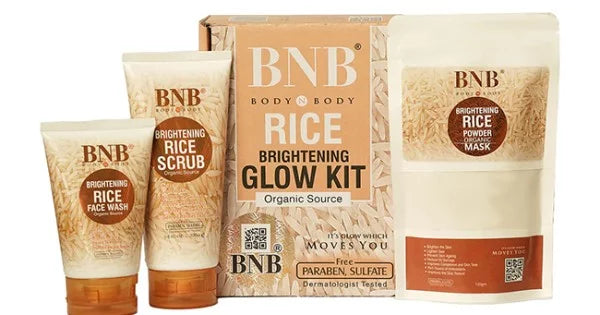 Glowing rice facial kit