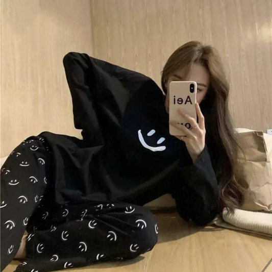 Comfortable 2Pcs Stitched Cotton Jersey Night Suit