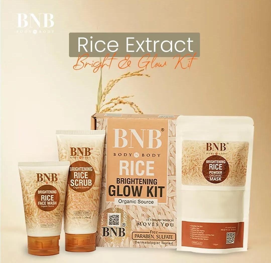 Glowing rice facial kit