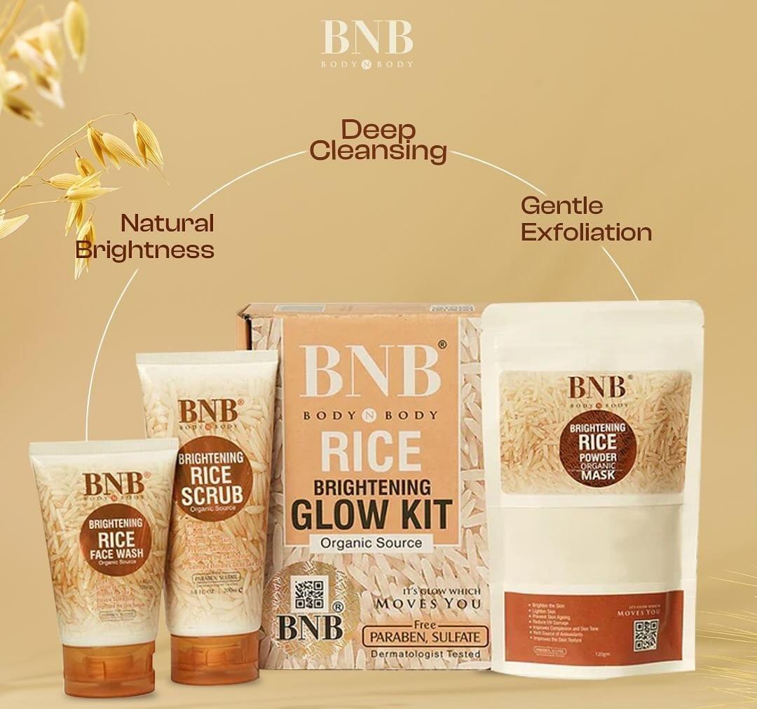 Glowing rice facial kit