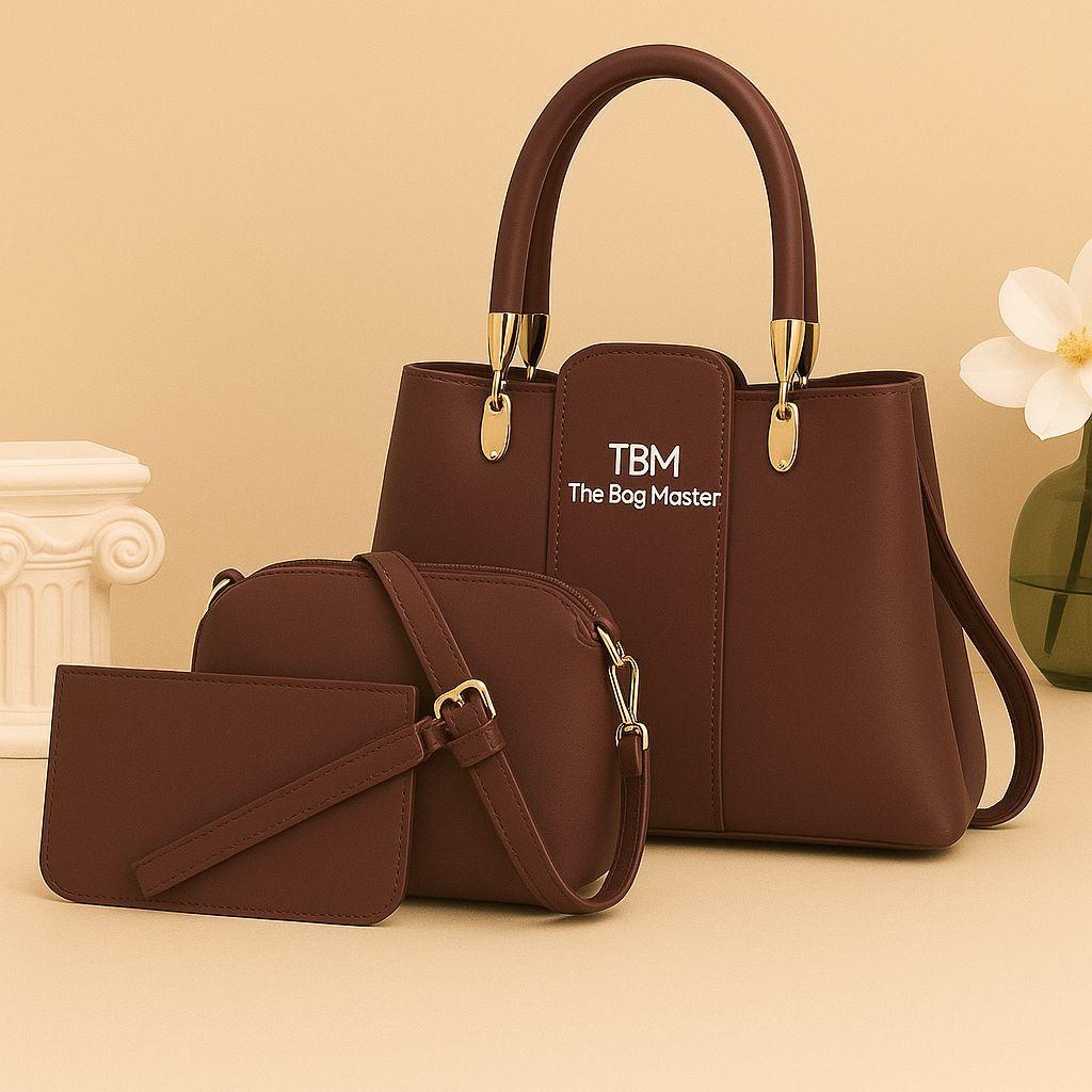 Girl's Rexine Plain Hand Bag