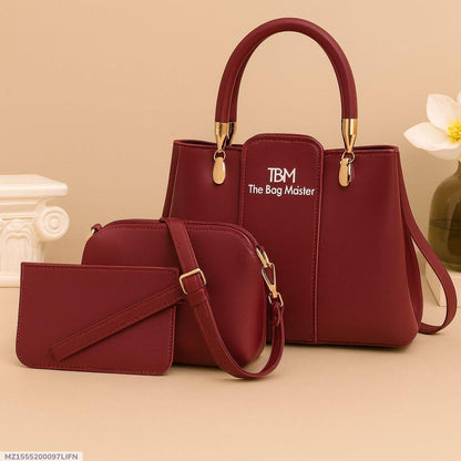 Girl's Rexine Plain Hand Bag