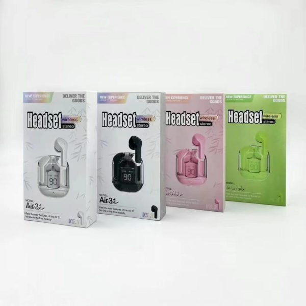 Air31 Earbuds Wireless Crystal Transparent Body