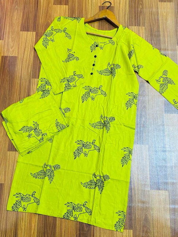 Sparrow Block Print Stitched Suits Casual Wear