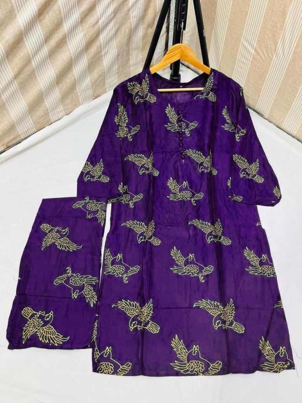 Sparrow Block Print Stitched Suits Casual Wear